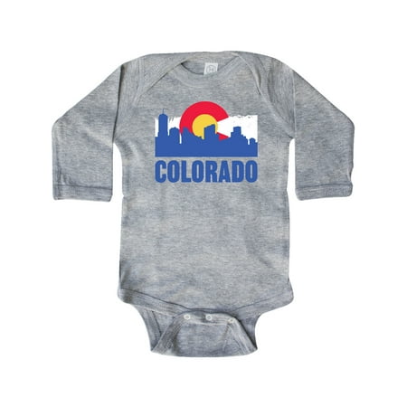 

Inktastic Colorado Flag and Skyline Gift Baby Boy or Baby Girl Long Sleeve Bodysuit