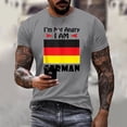thumbnail image 2 of T-Shirt Homme Imprimé Lettre Allemande Confortable Été Décontracté avec Tissu Extensible pour Intérieur Extérieur, 2 of 6