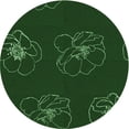 thumbnail image 1 of Ahgly Company Machine Washable Indoor Round Transitional Dark Forest Green Area Rugs, 6' Round, 1 of 7