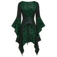 thumbnail image 2 of DYMADE Halloween Women Skull Button Gothic Irregular Top Cosplay Party Wear, 2 of 3