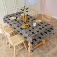thumbnail image 3 of Gray Buffalo Geometric Pattern Rectangle Tablecloth 60"x120",Waterproof Polyester Rectangle Table Cloth, Wipeable Spillproof Polyester Tablecloth for Dining, Camping, Indoor and Outdoor, 3 of 6