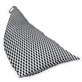 thumbnail image 2 of Black and Grey Lounger Chair Bag, Geometric Squares Stacked Cubes in 3D Style Contemporary Design, High Capacity Storage with Handle Container, Lounger Size, Black and Pale Grey, by Ambesonne, 2 of 5