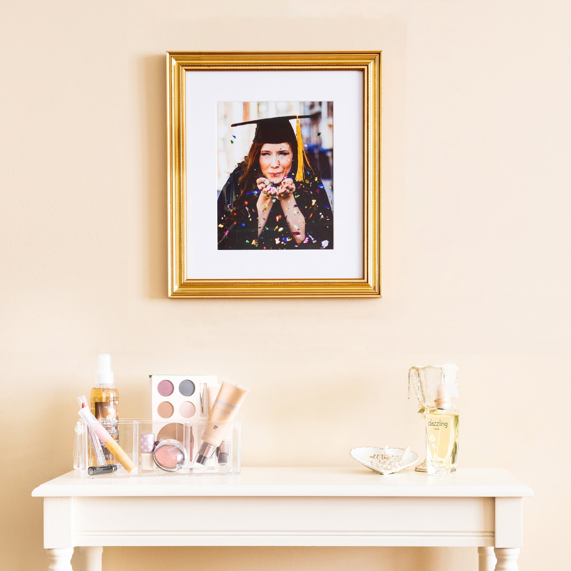 ArtToFrames 18x24 Inch Gold Picture Frame, This Gold Wood Poster Frame is Great for Your Art or Photos, Comes with 060 Plexi Glass (4159)