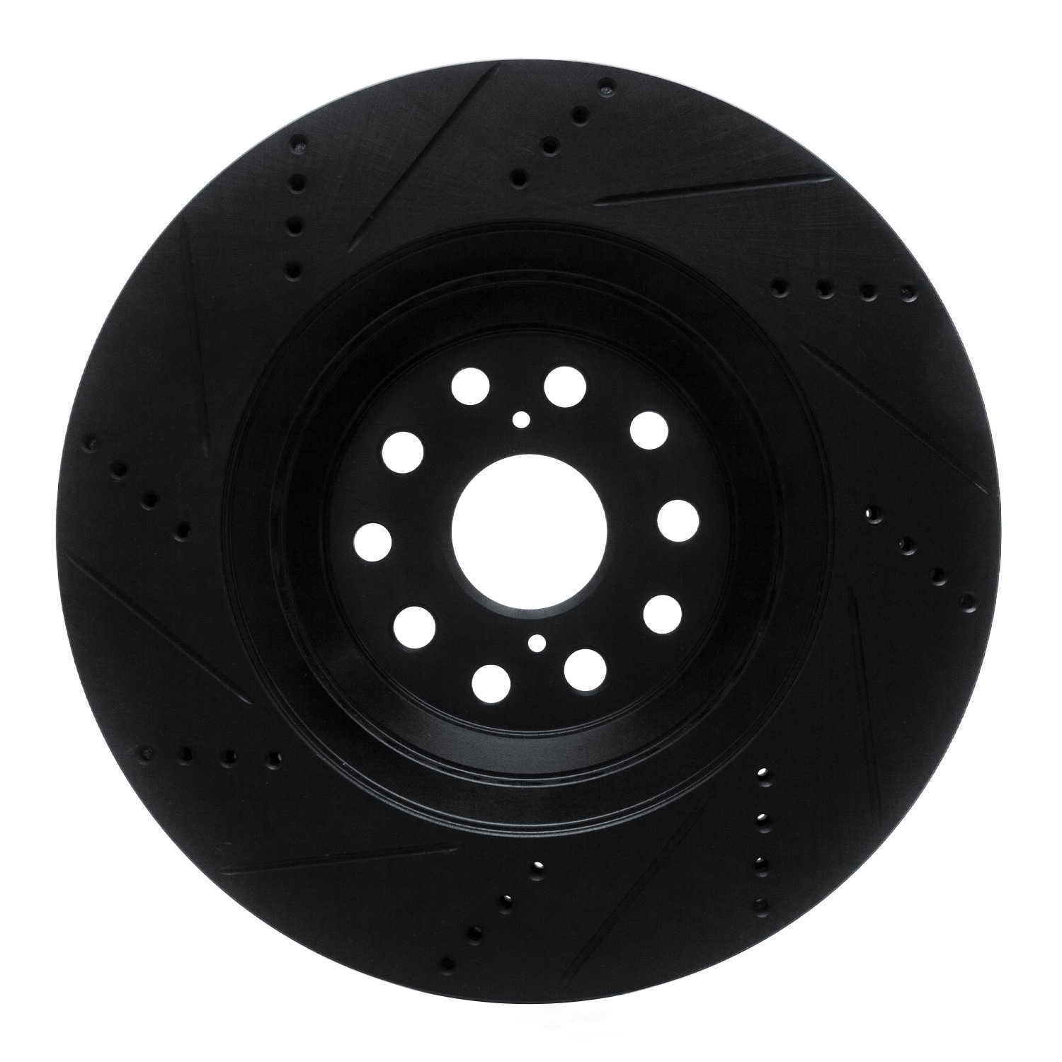 Dynamic Friction Company 633-75020D DFC Brake Rotor - Drilled And Slotted - Black