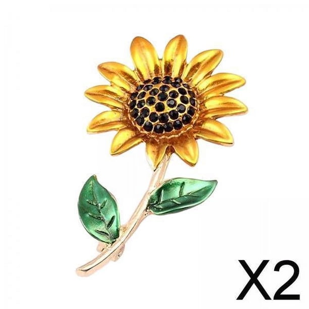 2 Broches para Mujer, Broche de Cristal con Diamantes de Imitación en Tono Dorado, Joyería, Abrigo, Sombrero 2 piezas