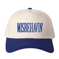 thumbnail image 5 of MISBEHAVIN Embroidered Patchwork Trucker Cap | Adjustable Unisex Snapback, Playful Essential, 5 of 11