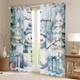 thumbnail image 2 of Castle Fairy Cartoon Snowman Curtains Pack Of 2 (42X84 Each) for Teens Women Men,Merry Christmas Xmas Curtains Blackout,Happy New Year Bedroom Curtains,Luxury Bedroom Decor, 2 of 6