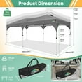thumbnail image 6 of COBIZI 10x20 Pop up Canopy Tent with 4 Sidewalls,Party Tent One-Push Setup,Outdoor Canopy with Air Vent & Fluorescent Strip,Waterproof Event Shelter Gazebo for Parties,Commercial,UPF 50+,Gray, 6 of 7