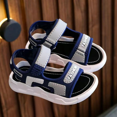 

nsendm Home Slippers For Children Kids Cartoon Soft Sole In Summer Comfortable Boys Sandals Toddler Boy Sandals Size 5 Blue 5.5 Years