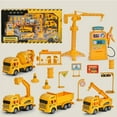 thumbnail image 2 of Set de construcción infantil con vehículos a control remoto: excavadora, camión volquete, hormigonera. Juguete educativo de ingeniería. Ideal para niños mayores de 3 años. 16 piezas., 2 of 9
