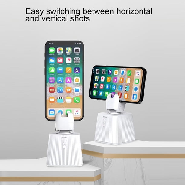 SUSUchens - Cardán para teléfono móvil con seguimiento inteligente, rotación de 360 grados, reconocimiento facial, seguimiento automático en vivo, cabezal de suministro para el hogar, color
