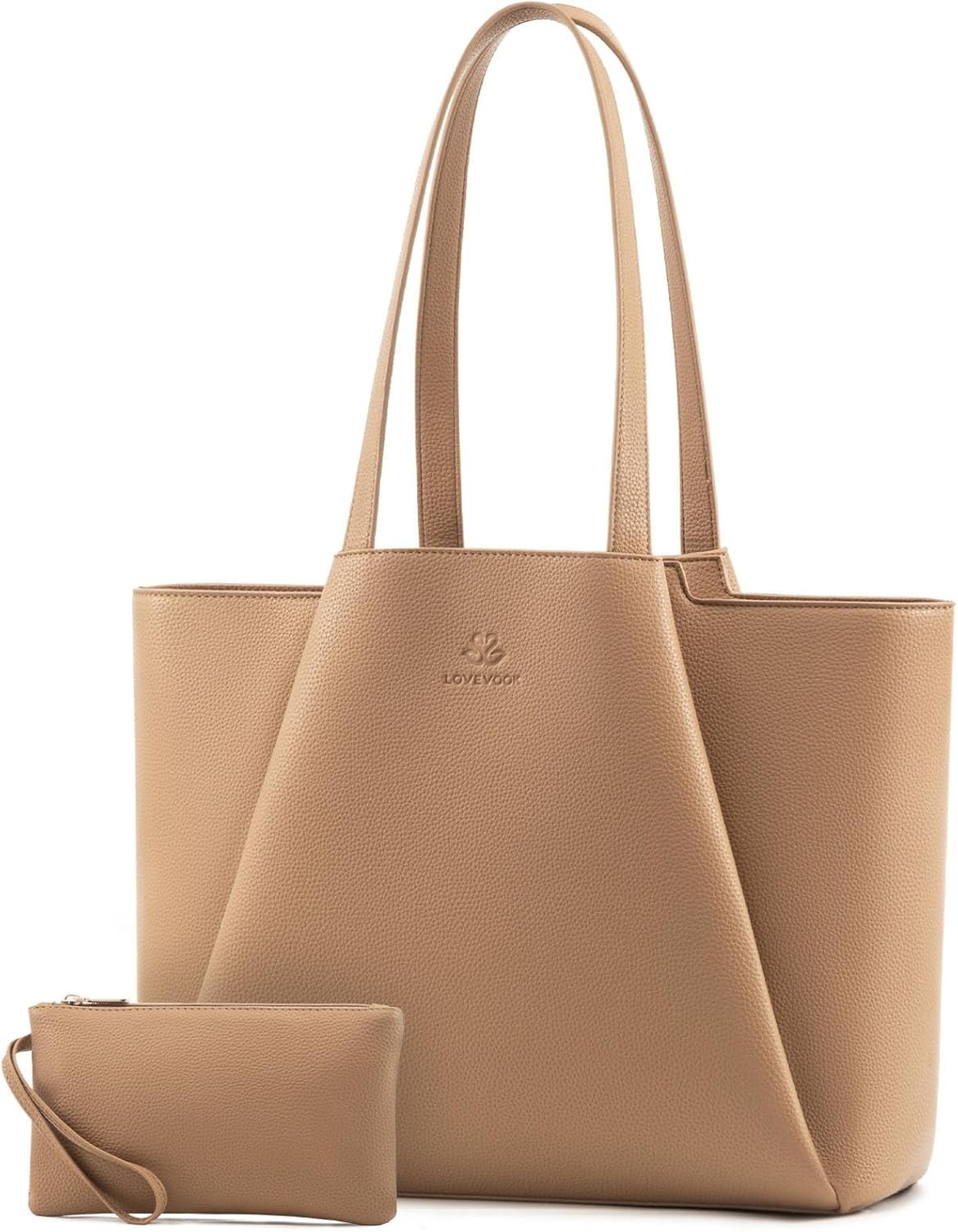 Lovevook Handbag Purses for Women,Large Work Tote Bag Briefcase Shoulder Bag for Women Fit 15.6 Inch Laptop with Clutch Bag