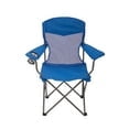 Ozark Trail Mesh Quad Folding Camp Chair with Carry Bag, Blue