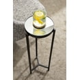 thumbnail image 3 of Kate and Laurel Aguilar Modern Mirrored Round Drink Table, 9 x 9 x 23, Black, Metal Accent Table with Mirrored Tabletop and for Use as Small Plant Stand, 3 of 9