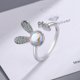 thumbnail image 3 of Anillo de plata de ley 925 con circonitas brillantes, ajustable, sencillo, de moda, exquisito, para mujer, accesorios de joyería, regalo para fiesta de boda, 3 of 5