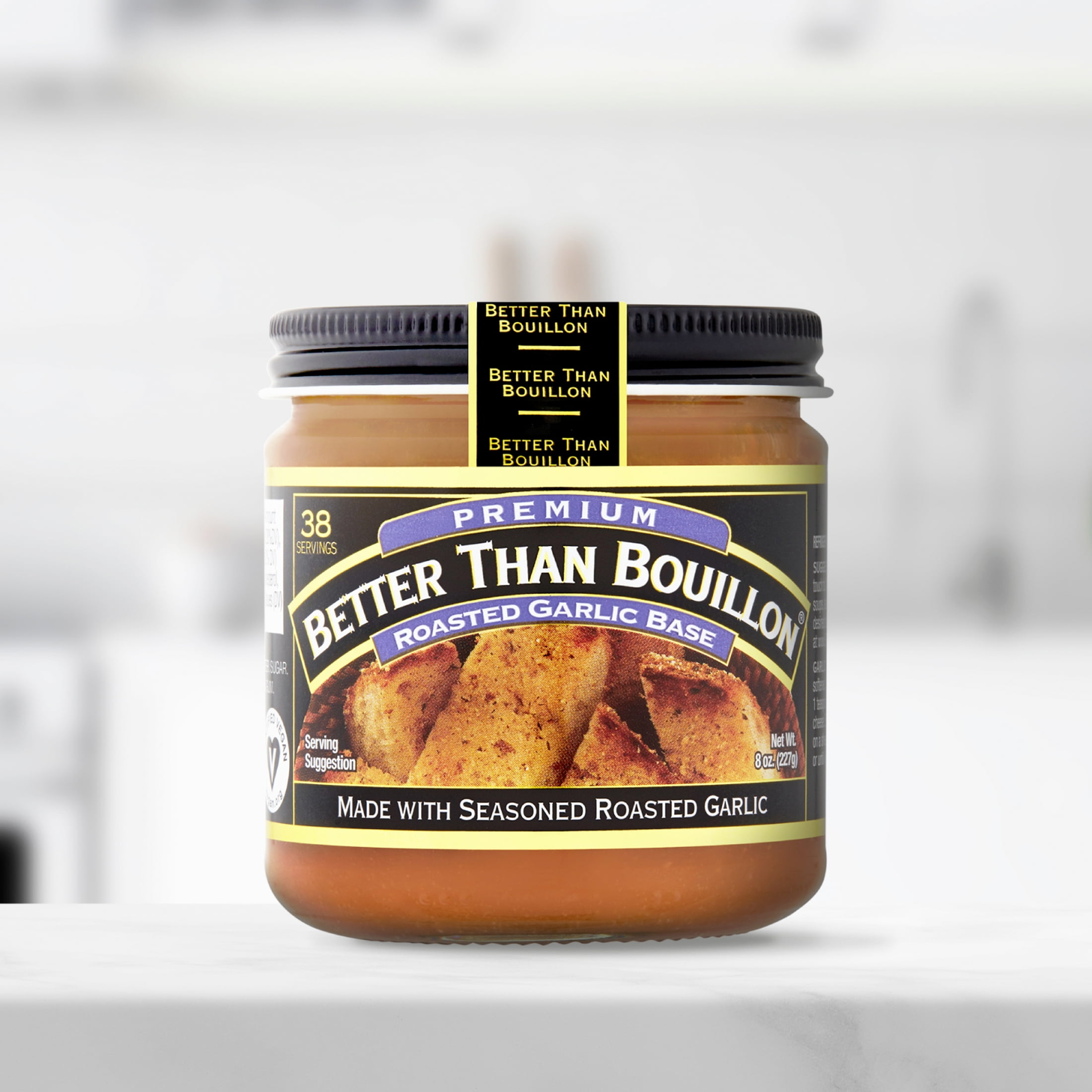 (6 pack) Better Than Bouillon Premium Roasted Garlic Base, Shelf-Stable, 8 oz Jar