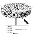 thumbnail image 4 of Pofeuu Black Footprints Print Round Bar Stool Covers - Super Soft and Washable Elastic Stool Cushion Slipcover Easy Clean Velvet-13 inch, 4 of 7