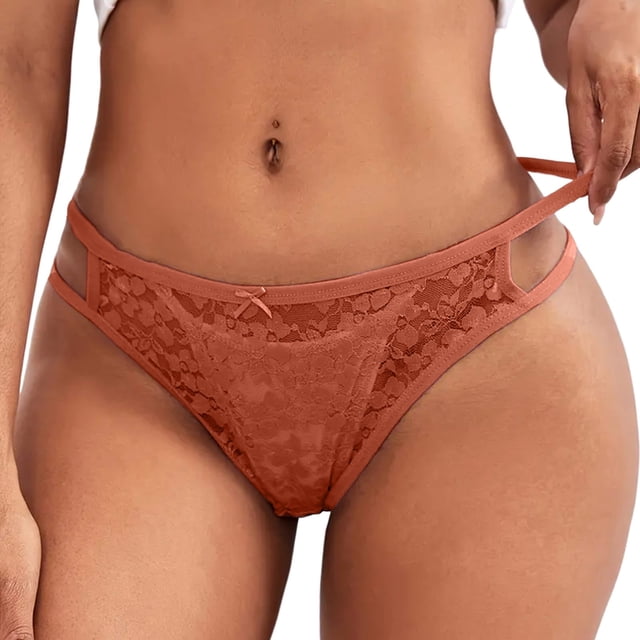 Gibobby Ropa interior mujer algodón Ropa interior de mujer Bragas de encaje sexy Estiramiento Hipster Calzoncillos Ropa interior Señora Ropa interior(Marrón, XXL)