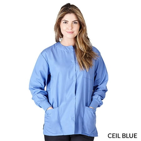 

WOMENS SCRUB JACKET MANY COLORS SIZES XS-5XL FREE SHIPPING