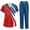 01-Red, variant on 250th Anniversary USA Women’s Scrub Set, V-Neck Short Sleeve Top & Pants Medical Uniform, Breathable Moisture-Wicking Workwear with Pockets for Nurses & Healthcare Staff 03-Blue M