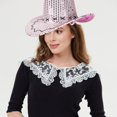 thumbnail image 6 of Slccxzc Sparkly Sequin Cowboy Hat Glitter Western Party Hat, 6 of 7