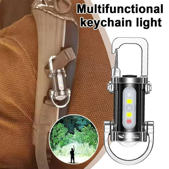 QHUDLV Atthatmmt Mini COB LED Flashlight Keychain Light - USB Rechargeable Pocket Torch Lamp & Emergency Hiking Camping For Camping,