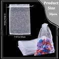 thumbnail image 2 of 30Pcs Large Gift Pouch Bulk Drawstring Organza Bags 8x12 Inch White Festival Decoration Wedding Party Favor Mesh Bag, 2 of 6