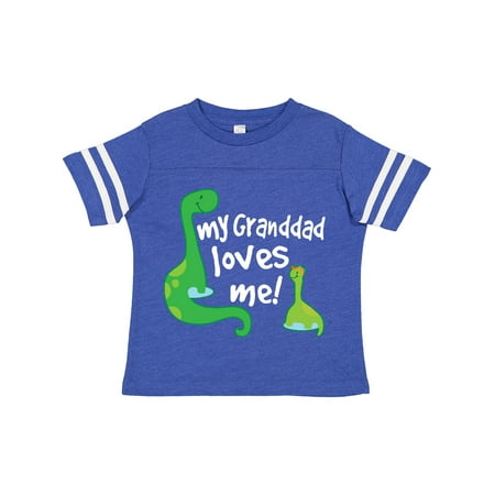 

Inktastic My Granddad Loves Me Dinosaur Grandson Gift Toddler Boy Girl T-Shirt