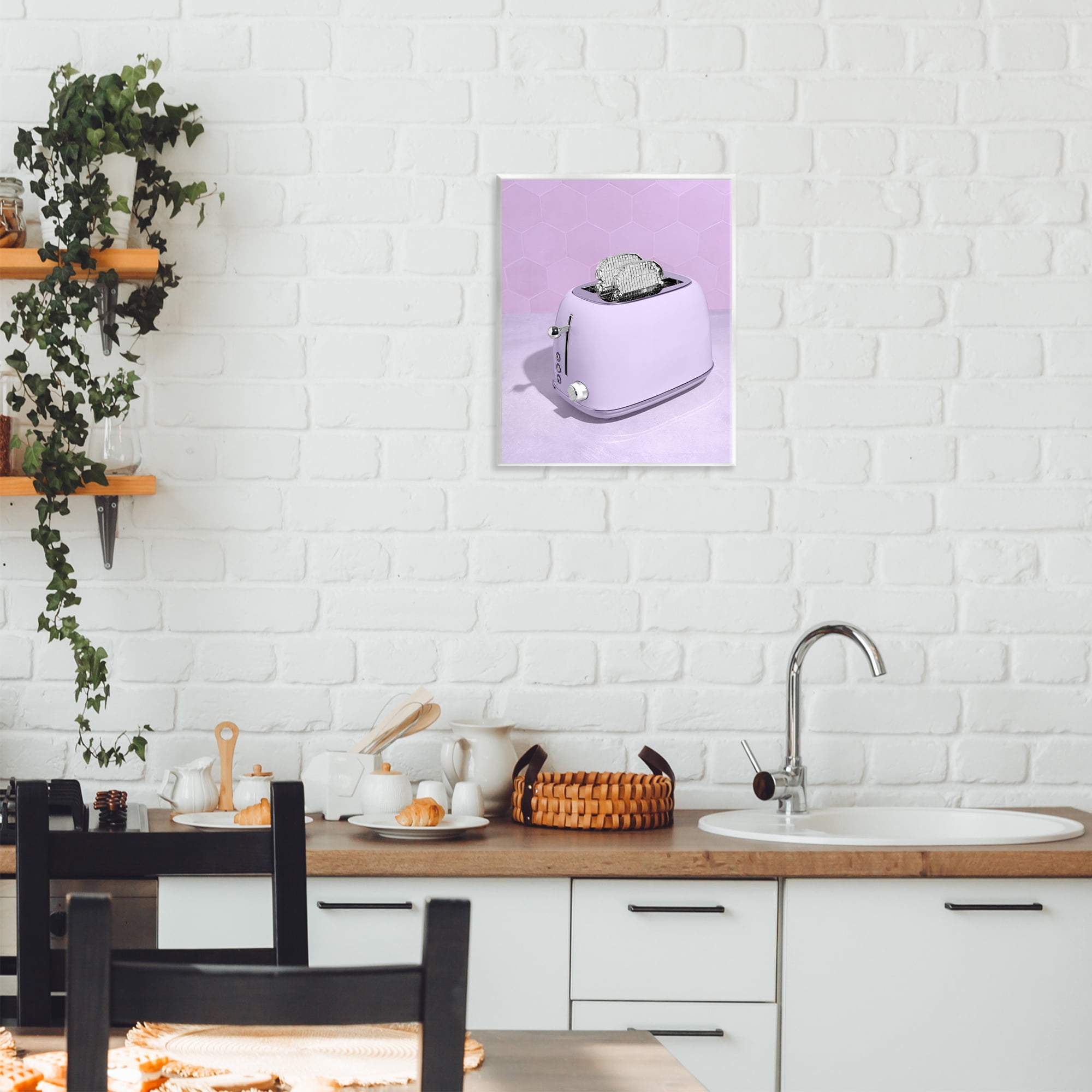 Stupell Industries Disco Toast over Purple Wall Plaque Art, design by LISH Creative