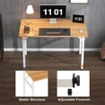 thumbnail image 6 of Wellynap Folding Computer Desk, 55.1" Home Office Workstation, Multi-Fuctional Folding Table - Oak & White, 6 of 7
