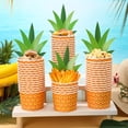 thumbnail image 4 of Vasos de papel Jingmore con forma de piña, 240 ml, para fiestas tropicales, 50 unidades, 4 of 6
