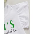thumbnail image 6 of Qiylii Baby Kid Girls Summer Clothes Set, Short Sleeve T-shirt with Polka Dot Shorts Headband, 6 of 8