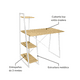 thumbnail image 5 of Escritorio Top Living con Repisas Laterales Marrón y Blanco, 5 of 9