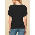 thumbnail image 5 of Made by Johnny Women's Dolman Drape Top with Side Shirring L BLACK, 5 of 6
