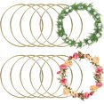 thumbnail image 1 of shiyou-10PCS Dream Catcher Rings, Wreath Macrame Rings Gold Metal Floral Hoops 4"" for Making Wedding Wreath Decor Wall Hanging Crafts, HBO0330, 1 of 4