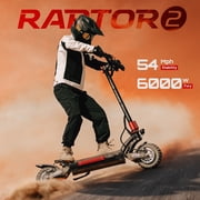 M YUME SCOOTER Raptor2 6000W Electric Scooter,Speed 54Mph,62 Miles Rang,60V 27Ah Escooter,11 inch Foldable Dual Motor Escooter for Adults