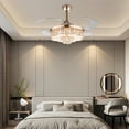 thumbnail image 4 of 42 inches Crystal Indoor Reversible Ceiling Fan w/ Light Remote Control,4 Blades,6 Speeds,85-265V, 4 of 10