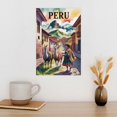 thumbnail image 3 of Vintage City Travel Poster of Cusco Peru with Llamas And Mountain Backdrop Canvas Poster, 3 of 8