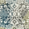 thumbnail image 6 of SAFAVIEH Watercolor Daven Abstract Colorful Runner Rug, Ivory/Peacock Blue, 2'3" x 8', 6 of 7