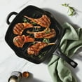 thumbnail image 4 of Ayesha Curry Preseasoned Cast Iron Induction Grill Pan with Helper Handle and Pour Spouts, 10 inch, Black, 4 of 4