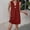 c01Red, variant on JGGSPWM Summer Dresses for Women Solid Color Button Loose Casual A Line Dress Sleeveless V-Neck Sundress Mini Dress Black XXL
