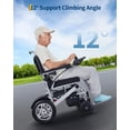 thumbnail image 5 of Electric Wheelchair for Adults, 30 Miles Long Travel Range with 2 PCs 12Ah 24V Battery,Ultra Lightweight & Foldable, 330 LB Large Capacity, All Terrain Electric Mobility Chair & Airline Approved, 5 of 7