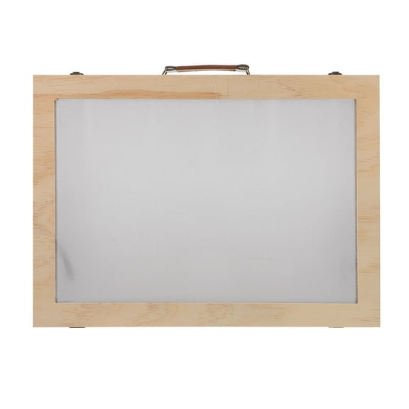 TABLZONE Handmade Shadow Puppet Screen Case Wood 1Set 21.7X15.7X2.4in