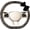 Double D type, variant on GUANKE Black, 15 in, Breathable Material, Artificial Leather Steering Wheel Cover