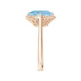 thumbnail image 3 of Angara Natural 2.7 Ct. Aquamarine with Diamond Halo Ring in 14K Rose Gold for Women (Ring Size: 3), 3 of 9
