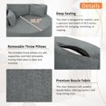 thumbnail image 3 of 360° Swivel Chair Accent Barrel Chair Swivel Round Sofa Chair with 3 Removable Pillows for Living Room, Bedroom, Office and Hotel, Grey, 3 of 9