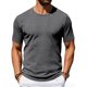 thumbnail image 1 of Tops para hombre, blusas y camisas de manga corta con cuello redondo para hombre, jersey de verano de color liso, informal, transpirable, de manga corta con cuello redondo, tops de poliéster para homb, 1 of 6