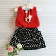 thumbnail image 2 of Conjunto de falda y camiseta sin mangas de gasa de color puro de vacaciones de verano para niñas Conjunto de gasa XBTCLXEBCO Rojo, 5-6 años, 2 of 6