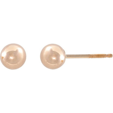 14kt Gold Ball Stud Earrings, 3mm