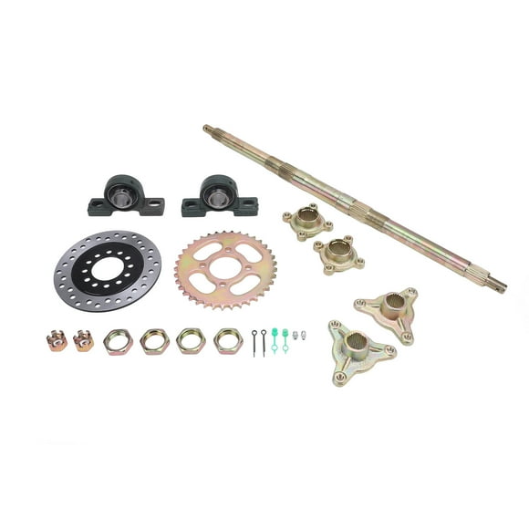 Conjunto De Eje Trasero ATV, Disco De Freno De 160 Mm Estabilidad Mejorada Piñón 428- 37T Kit De Eje Trasero Go Kart De Alta Resistencia Para Triciclos De Deriva